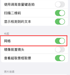 二道苹果手机维修网点分享iPhone如何开启九宫格构图功能 